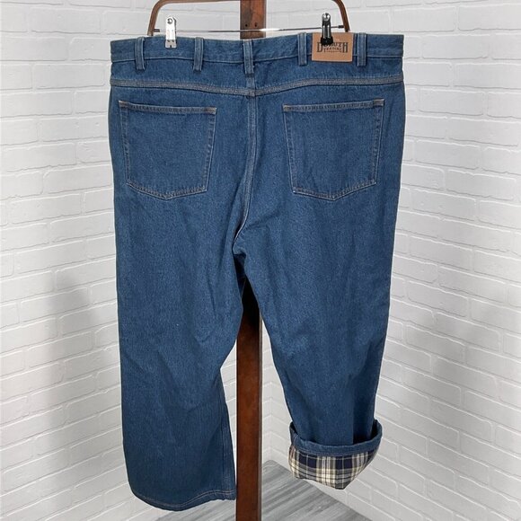 Duluth Jeans Men 46x30 ACT 44x27 Blue Gusset Cotton Flannel‎ Lined Heavy Chore - Picture 4 of 11